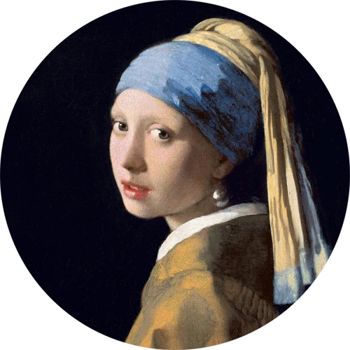 Samoprzylepna tapeta koło Johannes Vermeer Dziewczyna z perłą