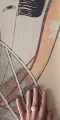 Fragment tapety z reprodukcją Kitagawy Utamaro o strukturze Canvas dla ściany o wysokości 240 cm