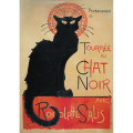 Wielkoformatowy wydruk francuskiego secesyjnego plakatu Theophile Alexandre Steinlen Tournee du chat noir