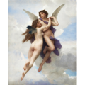 Artystyczna tapeta ścienna na wymiar z obrazem Amor i Psyche Williama Adolphe Bouguereau