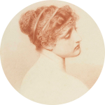 Tapeta koło - Szkic kobiety