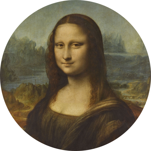 Samoprzylepna tapeta koło z obrazem Leonardo da Vinci Mona Lisa