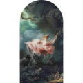 Samoprzylepna tapeta portal 110 cm z rokokowym obrazem Fragonarda Huśtawka