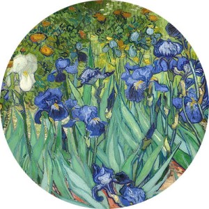 Tapeta koło - Irysy van Gogha