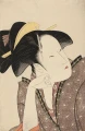 Tapeta ścienna z japońską grafiką w stylu vintage Kitagawa Utamaro