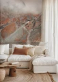 Tapeta z młodopolskim obrazem Leona Wyczółkowskiego w salonie modern rustic