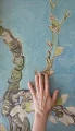 Fragment tapety Kwitnący migdałowiec Vincenta van Gogha w zbliżeniu